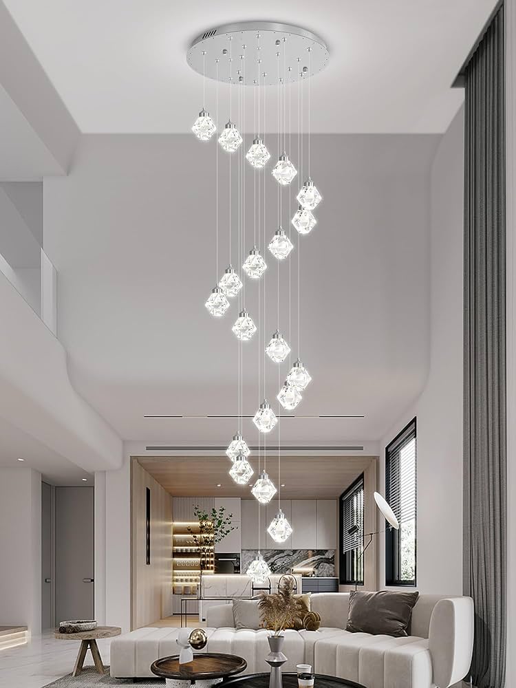 Lámpara de araña de escalera