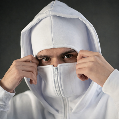 Hoodie Balaclava Zip Doble Capucha