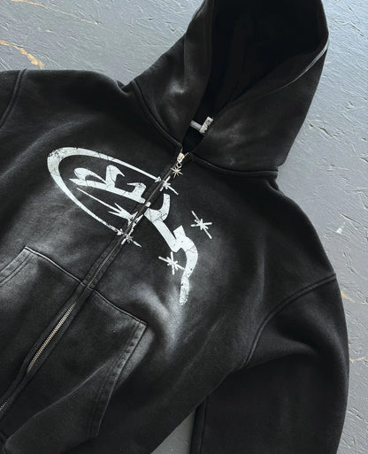 Hoodie Zip Dark Spray