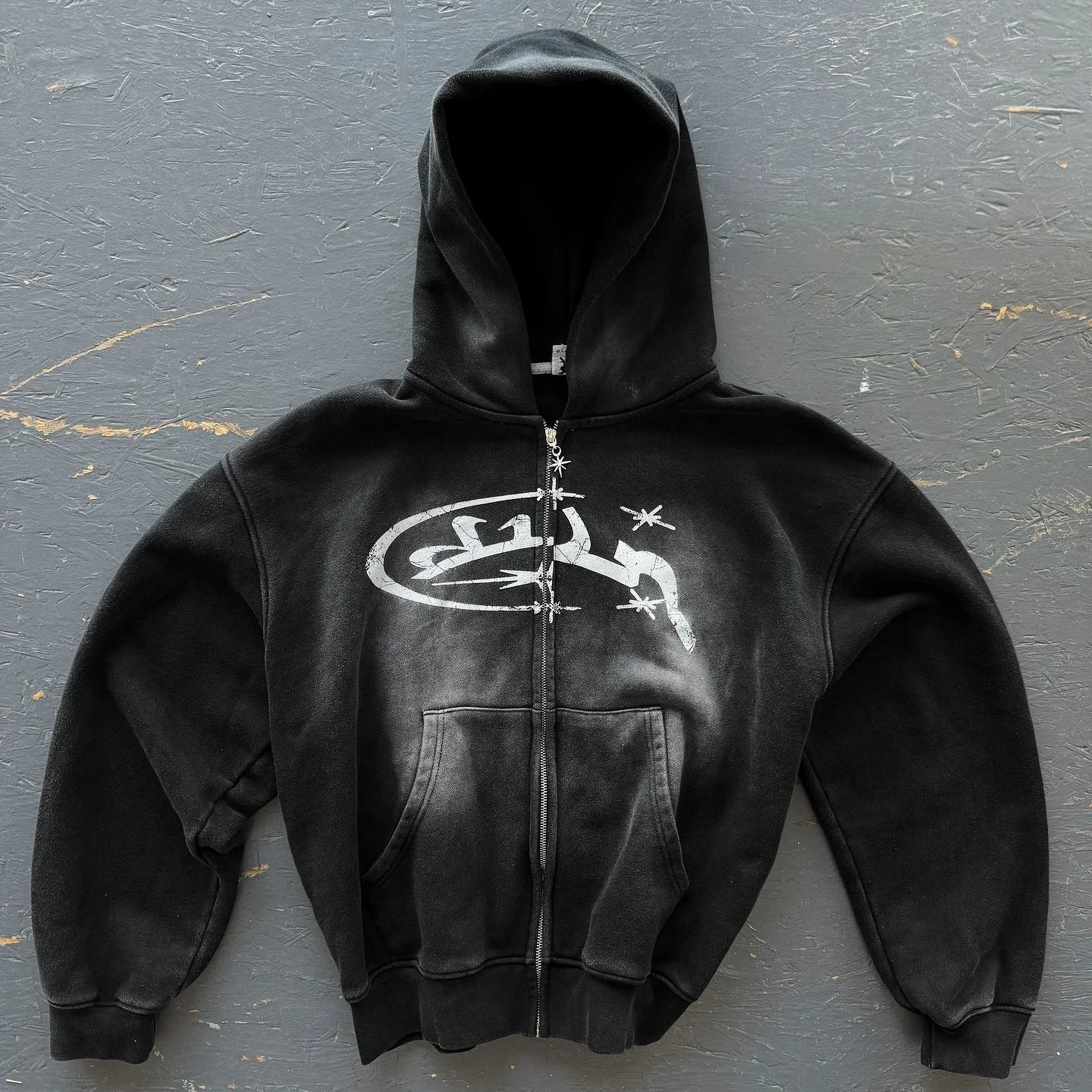 Hoodie Zip Dark Spray