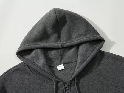 Hoodie Zip “NO PRESENCE” Negra Oversize