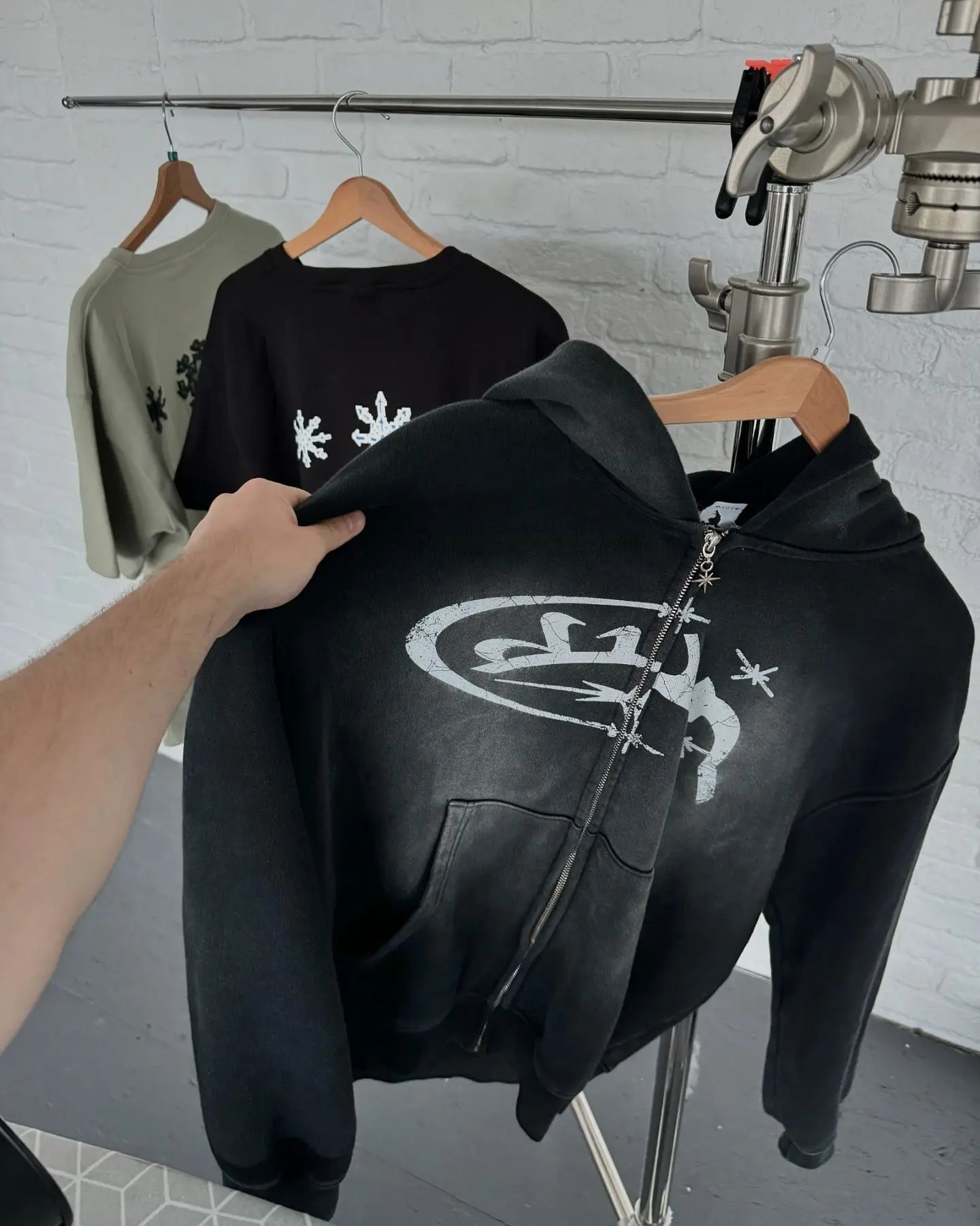 Hoodie Zip Dark Spray