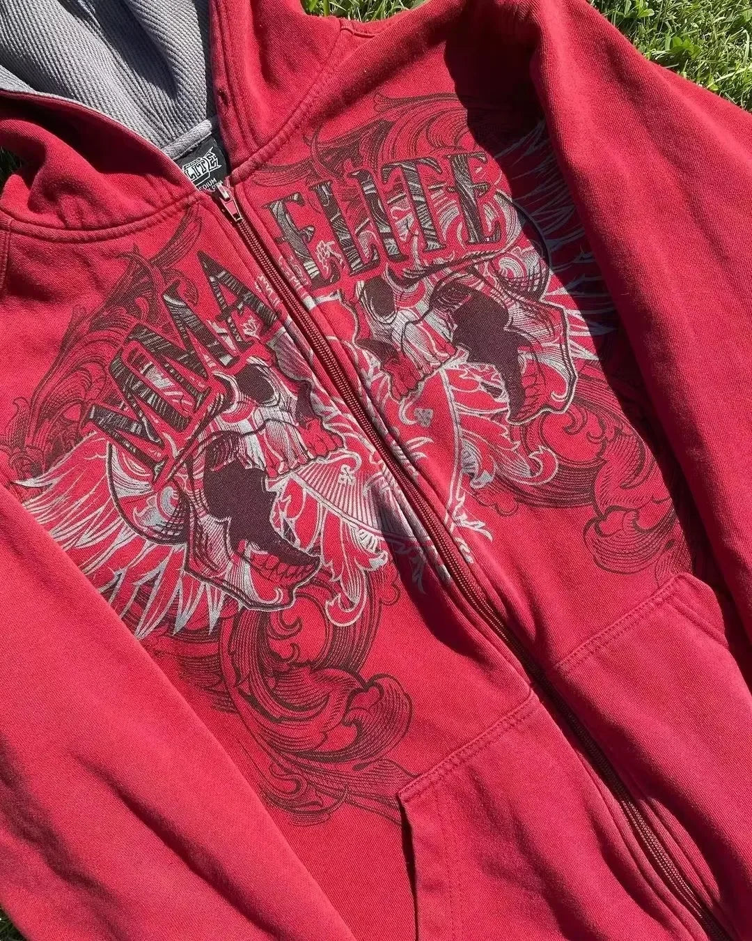Sudadera Y2K Roja Vintage