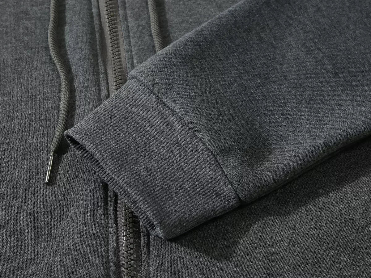 Hoodie Zip “NO PRESENCE” Negra Oversize